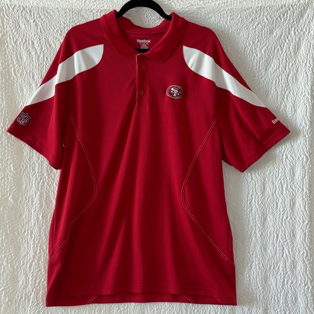 Reebok NFL San Francisco 49ers Polo Short Sleeve Shirt